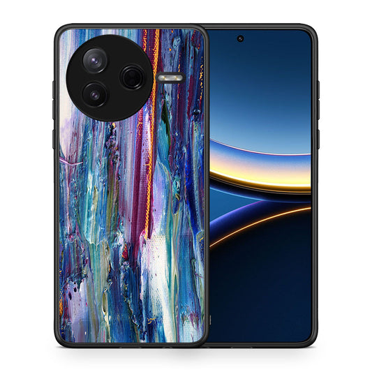 Θήκη Xiaomi Poco F7 Pro Winter Paint από τη Smartfits με σχέδιο στο πίσω μέρος και μαύρο περίβλημα | Xiaomi Poco F7 Pro Winter Paint case with colorful back and black bezels
