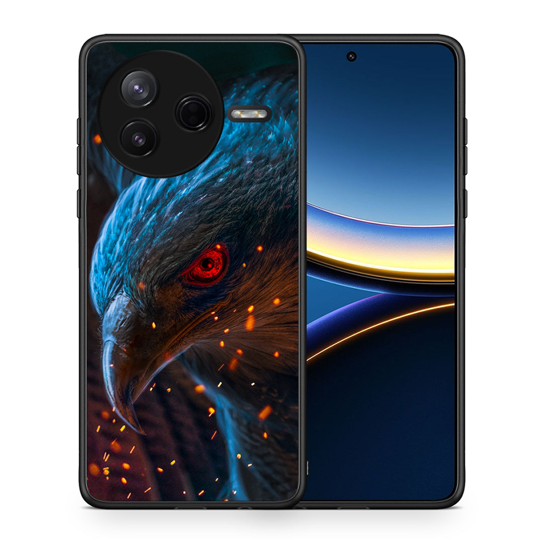 Θήκη Xiaomi Poco F7 Pro Eagle PopArt από τη Smartfits με σχέδιο στο πίσω μέρος και μαύρο περίβλημα | Xiaomi Poco F7 Pro Eagle PopArt case with colorful back and black bezels