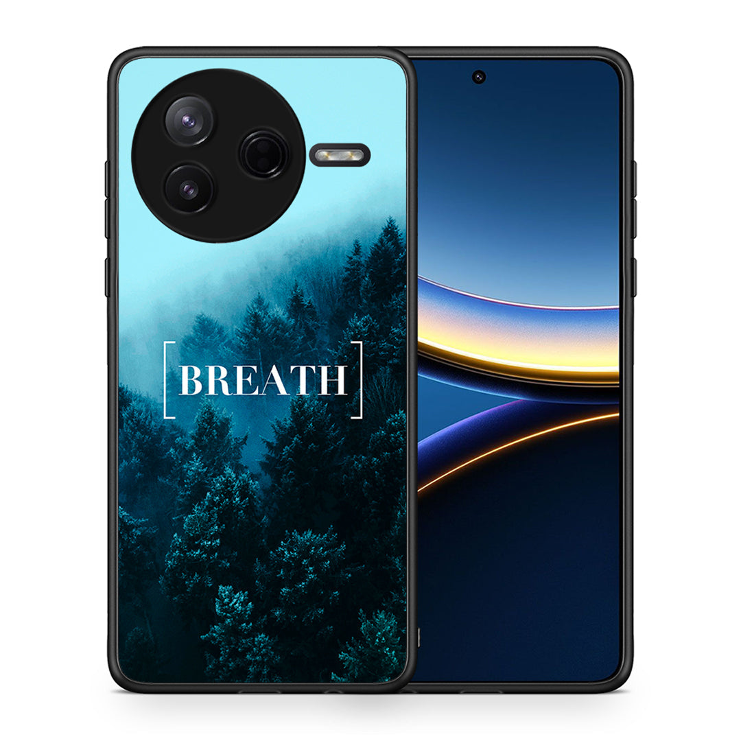 Θήκη Xiaomi Poco F7 Pro Breath Quote από τη Smartfits με σχέδιο στο πίσω μέρος και μαύρο περίβλημα | Xiaomi Poco F7 Pro Breath Quote case with colorful back and black bezels