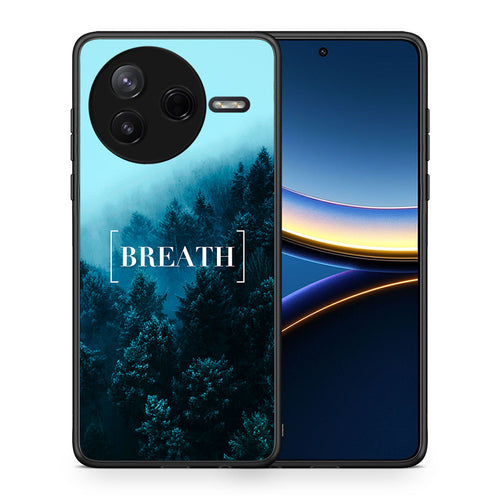 Θήκη Xiaomi Poco F7 Pro Breath Quote από τη Smartfits με σχέδιο στο πίσω μέρος και μαύρο περίβλημα | Xiaomi Poco F7 Pro Breath Quote case with colorful back and black bezels