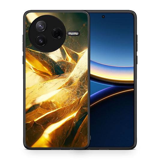 Θήκη Xiaomi Poco F7 Pro Real Gold από τη Smartfits με σχέδιο στο πίσω μέρος και μαύρο περίβλημα | Xiaomi Poco F7 Pro Real Gold case with colorful back and black bezels