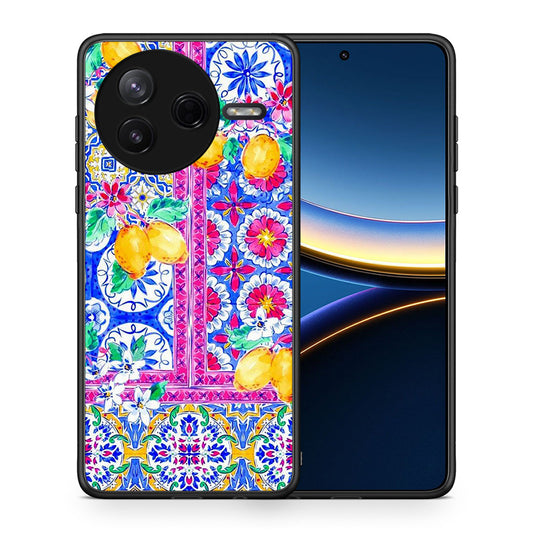 Θήκη Xiaomi Poco F7 Pro Retro Spring από τη Smartfits με σχέδιο στο πίσω μέρος και μαύρο περίβλημα | Xiaomi Poco F7 Pro Retro Spring case with colorful back and black bezels