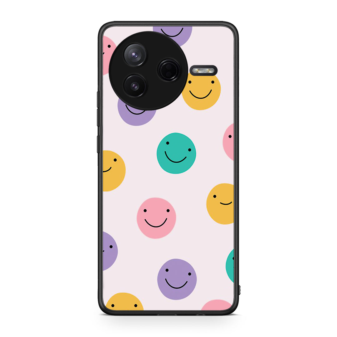 Xiaomi Poco F7 Pro Smiley Faces θήκη από τη Smartfits με σχέδιο στο πίσω μέρος και μαύρο περίβλημα | Smartphone case with colorful back and black bezels by Smartfits