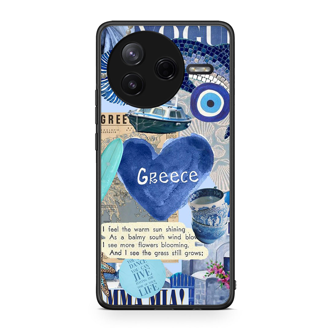 Xiaomi Poco F7 Pro Summer In Greece Θήκη από τη Smartfits με σχέδιο στο πίσω μέρος και μαύρο περίβλημα | Smartphone case with colorful back and black bezels by Smartfits
