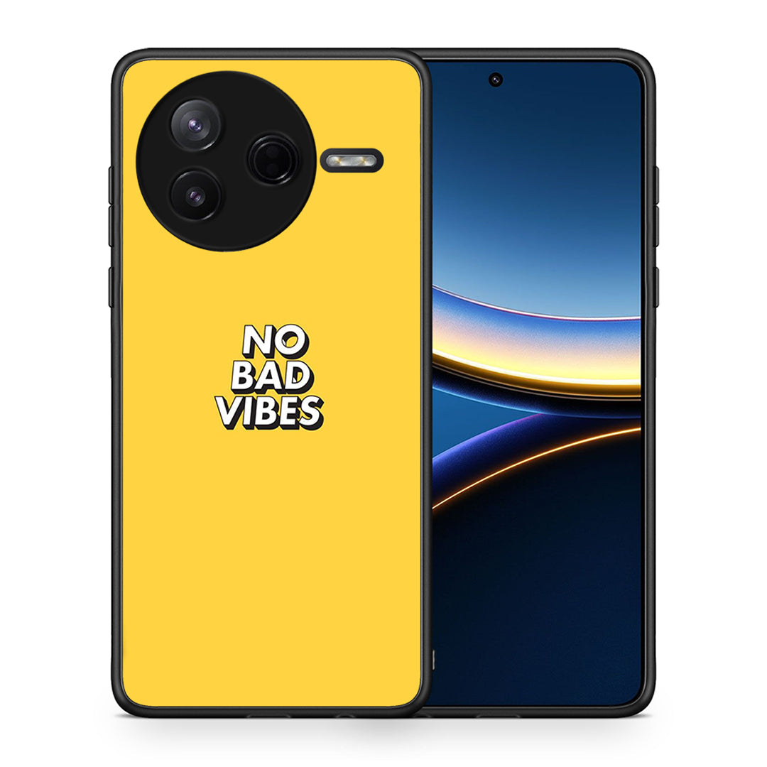 Θήκη Xiaomi Poco F7 Pro Vibes Text από τη Smartfits με σχέδιο στο πίσω μέρος και μαύρο περίβλημα | Xiaomi Poco F7 Pro Vibes Text case with colorful back and black bezels