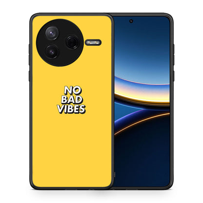 Θήκη Xiaomi Poco F7 Pro Vibes Text από τη Smartfits με σχέδιο στο πίσω μέρος και μαύρο περίβλημα | Xiaomi Poco F7 Pro Vibes Text case with colorful back and black bezels