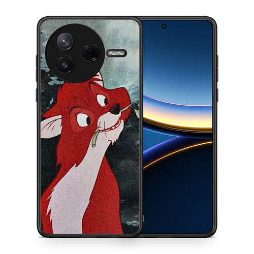Θήκη Xiaomi Poco F7 Pro Tod And Vixey Love 1 από τη Smartfits με σχέδιο στο πίσω μέρος και μαύρο περίβλημα | Xiaomi Poco F7 Pro Tod And Vixey Love 1 case with colorful back and black bezels
