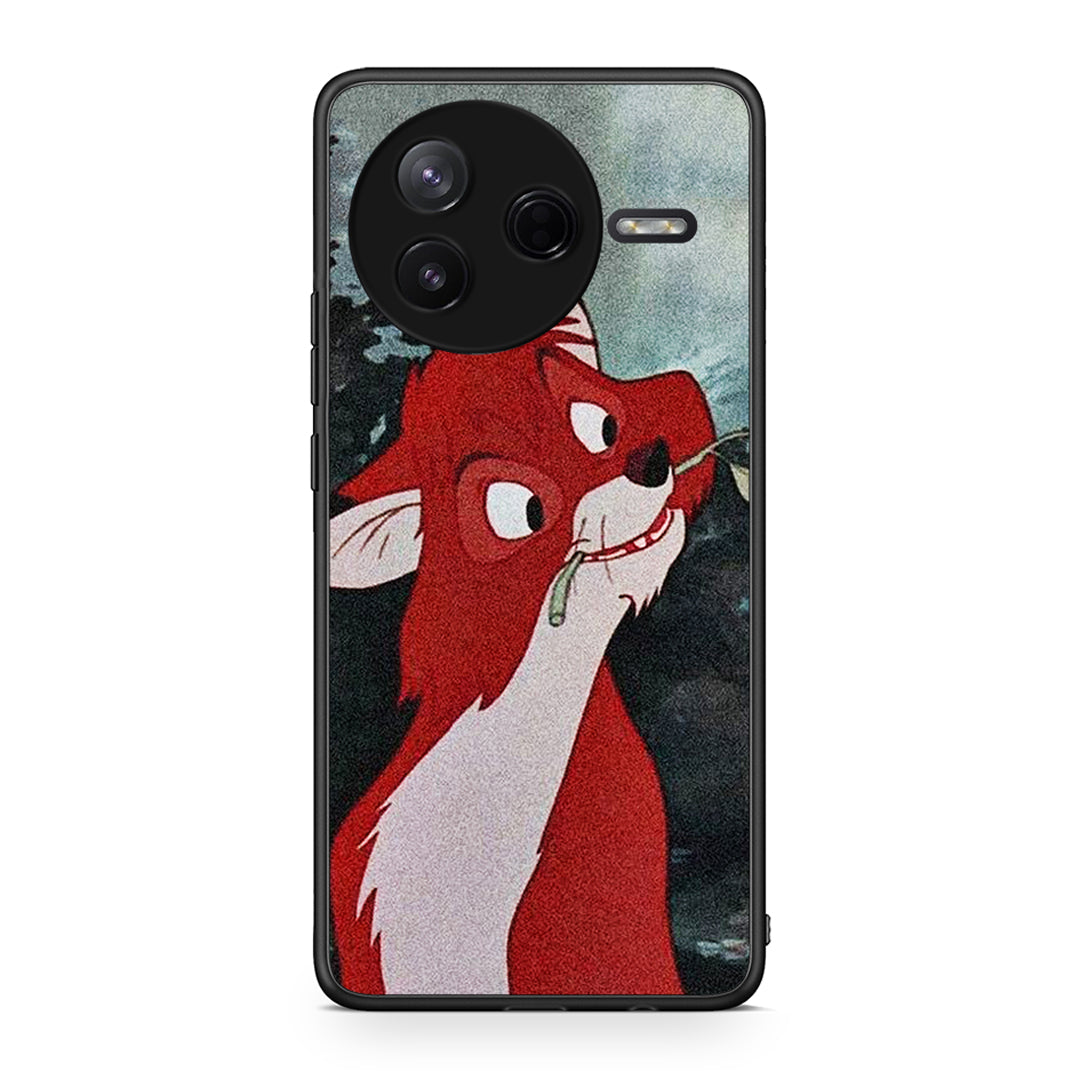 Xiaomi Poco F7 Pro Tod And Vixey Love 1 θήκη από τη Smartfits με σχέδιο στο πίσω μέρος και μαύρο περίβλημα | Smartphone case with colorful back and black bezels by Smartfits