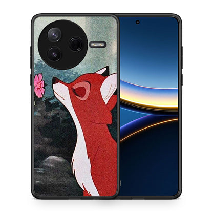 Θήκη Xiaomi Poco F7 Pro Tod And Vixey Love 2 από τη Smartfits με σχέδιο στο πίσω μέρος και μαύρο περίβλημα | Xiaomi Poco F7 Pro Tod And Vixey Love 2 case with colorful back and black bezels