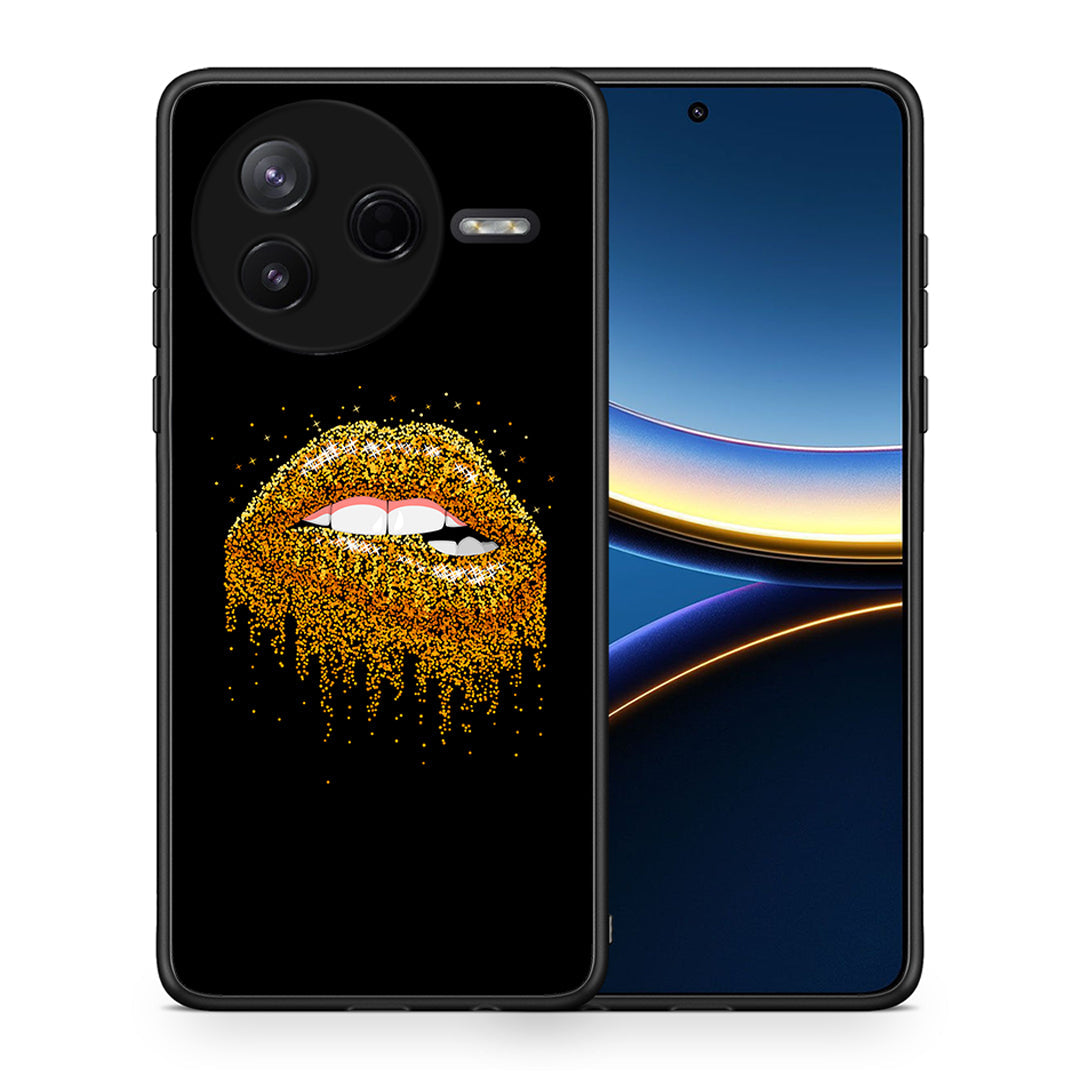 Θήκη Xiaomi Poco F7 Pro Golden Valentine από τη Smartfits με σχέδιο στο πίσω μέρος και μαύρο περίβλημα | Xiaomi Poco F7 Pro Golden Valentine case with colorful back and black bezels