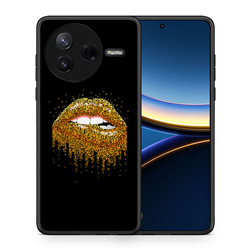 Θήκη Xiaomi Poco F7 Pro Golden Valentine από τη Smartfits με σχέδιο στο πίσω μέρος και μαύρο περίβλημα | Xiaomi Poco F7 Pro Golden Valentine case with colorful back and black bezels