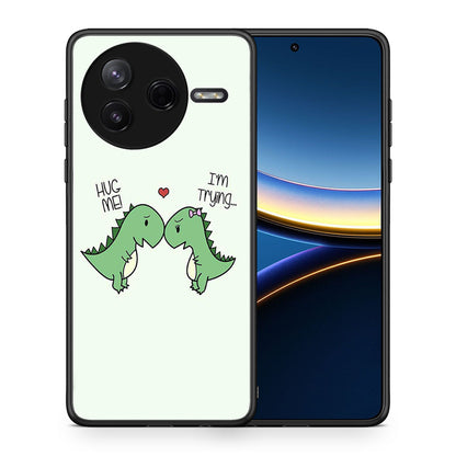 Θήκη Xiaomi Poco F7 Pro Rex Valentine από τη Smartfits με σχέδιο στο πίσω μέρος και μαύρο περίβλημα | Xiaomi Poco F7 Pro Rex Valentine case with colorful back and black bezels