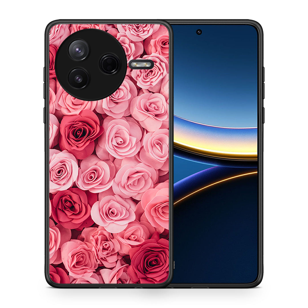 Θήκη Xiaomi Poco F7 Pro RoseGarden Valentine από τη Smartfits με σχέδιο στο πίσω μέρος και μαύρο περίβλημα | Xiaomi Poco F7 Pro RoseGarden Valentine case with colorful back and black bezels