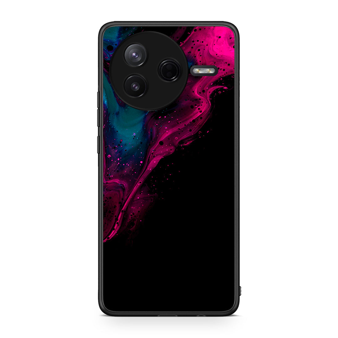 4 - Xiaomi Poco F7 Pro Pink Black Watercolor case, cover, bumper