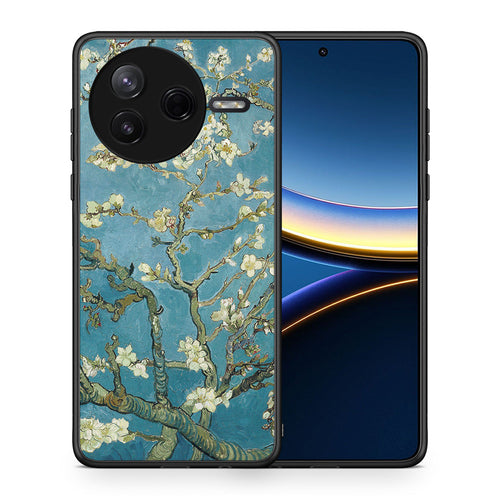 Θήκη Xiaomi Poco F7 Pro White Blossoms από τη Smartfits με σχέδιο στο πίσω μέρος και μαύρο περίβλημα | Xiaomi Poco F7 Pro White Blossoms case with colorful back and black bezels