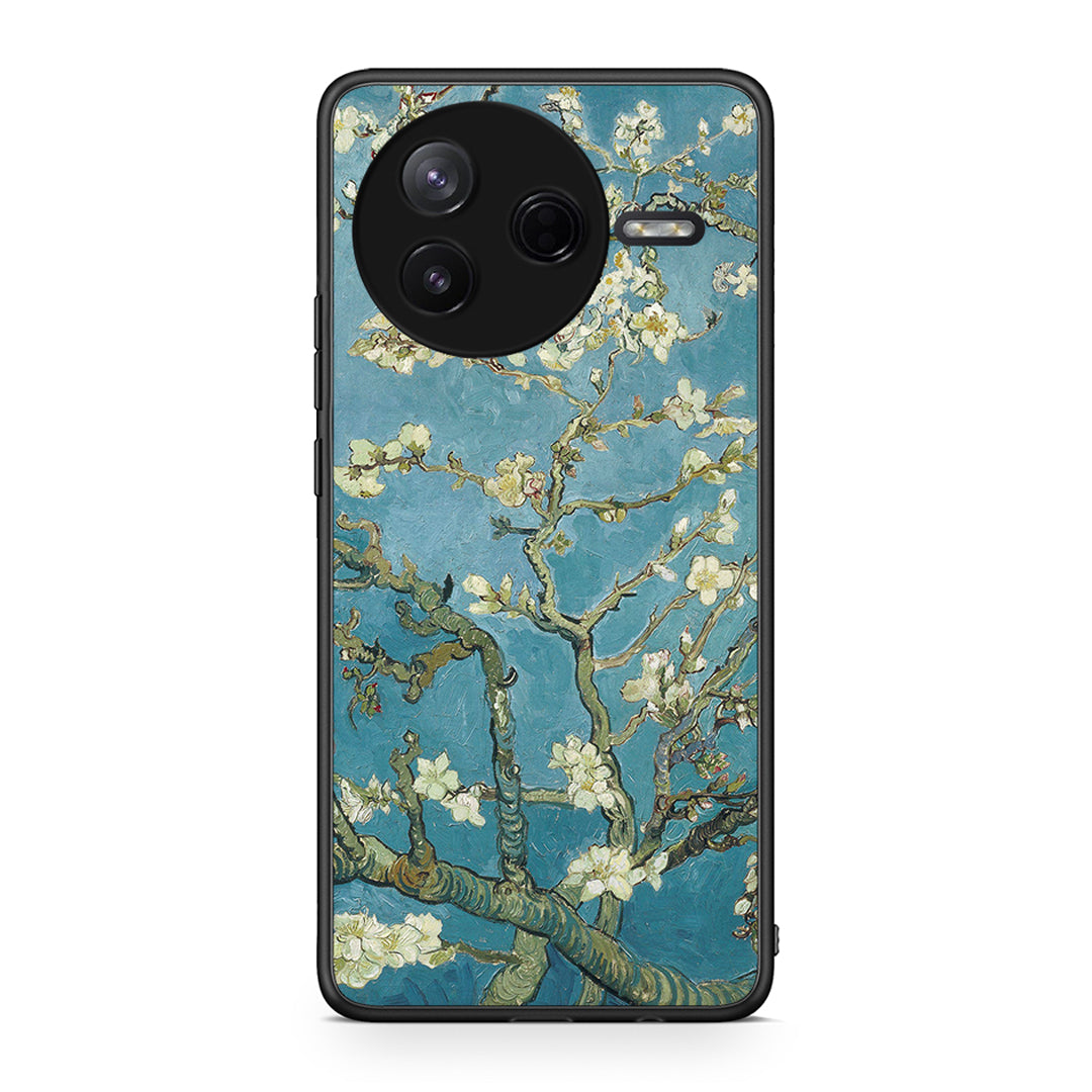 Xiaomi Poco F7 Pro White Blossoms θήκη από τη Smartfits με σχέδιο στο πίσω μέρος και μαύρο περίβλημα | Smartphone case with colorful back and black bezels by Smartfits