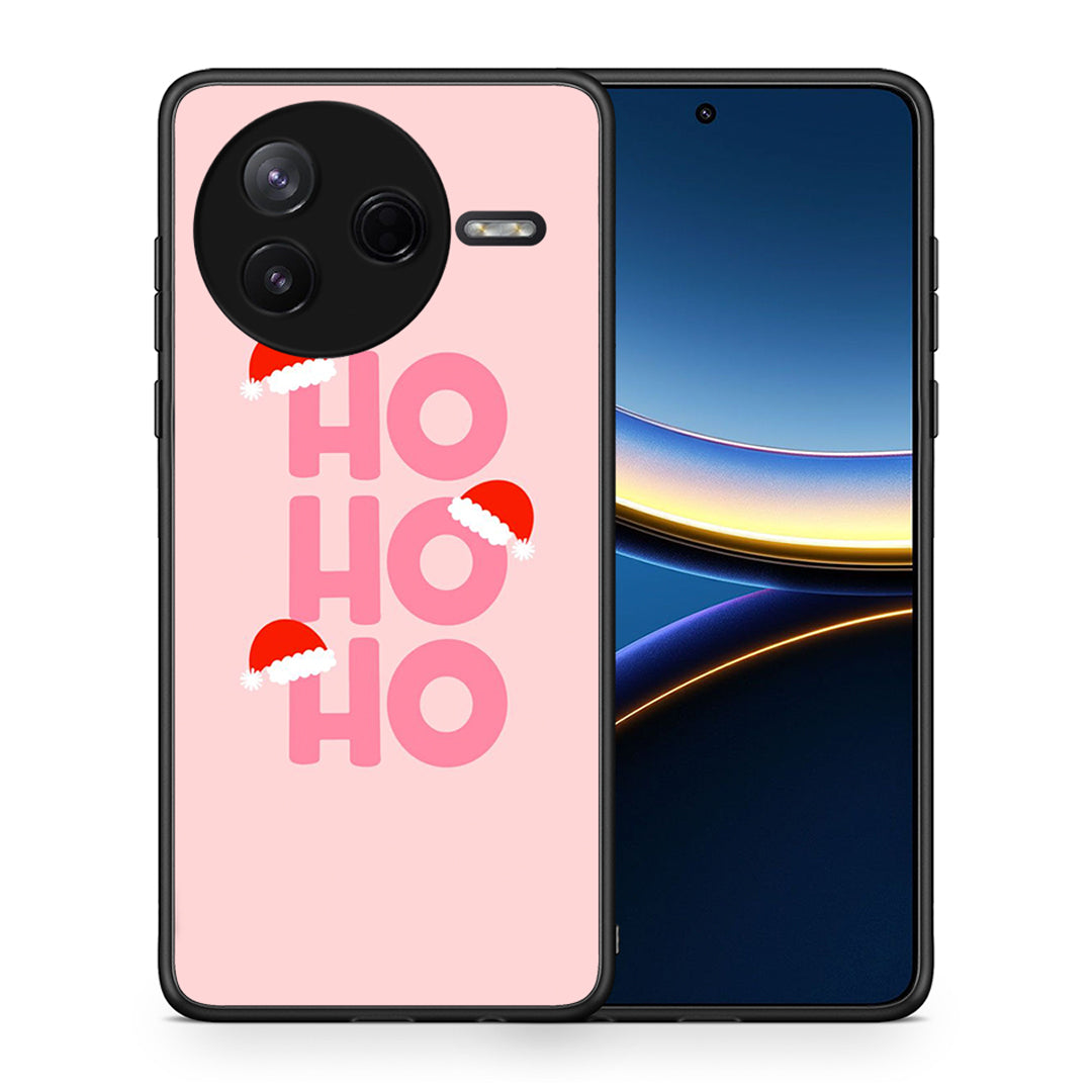 Θήκη Xiaomi Poco F7 Pro Xmas Ho Ho Ho από τη Smartfits με σχέδιο στο πίσω μέρος και μαύρο περίβλημα | Xiaomi Poco F7 Pro Xmas Ho Ho Ho case with colorful back and black bezels