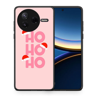 Θήκη Xiaomi Poco F7 Pro Xmas Ho Ho Ho από τη Smartfits με σχέδιο στο πίσω μέρος και μαύρο περίβλημα | Xiaomi Poco F7 Pro Xmas Ho Ho Ho case with colorful back and black bezels