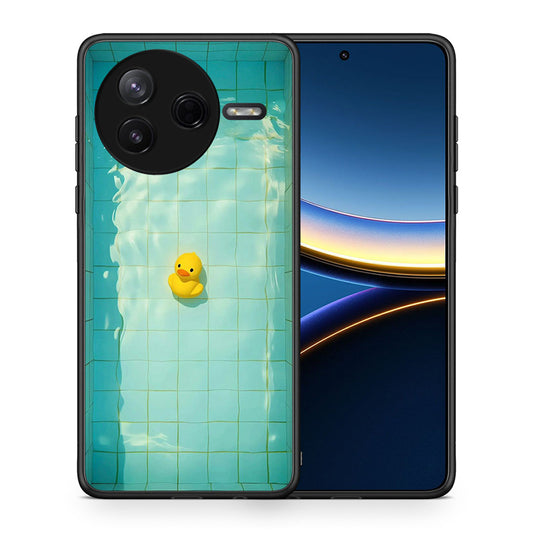 Θήκη Xiaomi Poco F7 Pro Yellow Duck από τη Smartfits με σχέδιο στο πίσω μέρος και μαύρο περίβλημα | Xiaomi Poco F7 Pro Yellow Duck case with colorful back and black bezels