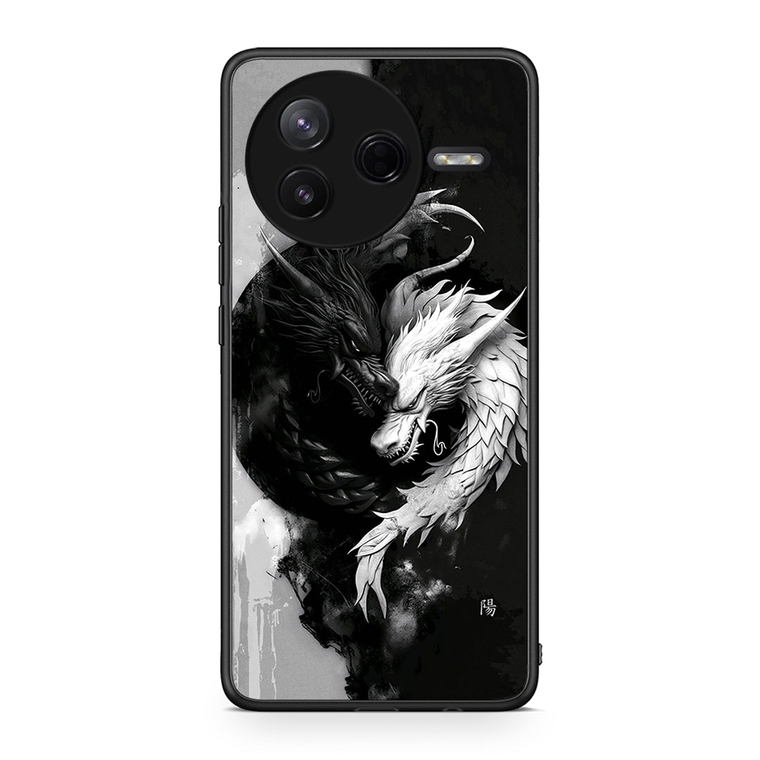 Xiaomi Poco F7 Pro Yin Yang Θήκη από τη Smartfits με σχέδιο στο πίσω μέρος και μαύρο περίβλημα | Smartphone case with colorful back and black bezels by Smartfits