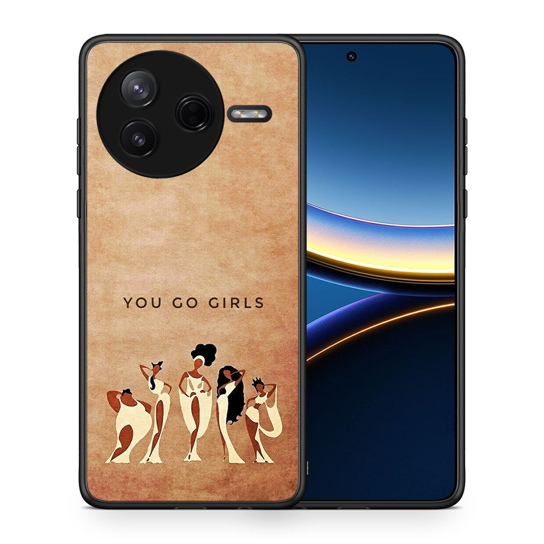 Θήκη Xiaomi Poco F7 Pro You Go Girl από τη Smartfits με σχέδιο στο πίσω μέρος και μαύρο περίβλημα | Xiaomi Poco F7 Pro You Go Girl case with colorful back and black bezels