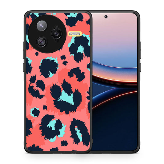Θήκη Xiaomi Poco F7 Ultra Pink Leopard Animal από τη Smartfits με σχέδιο στο πίσω μέρος και μαύρο περίβλημα | Xiaomi Poco F7 Ultra Pink Leopard Animal case with colorful back and black bezels