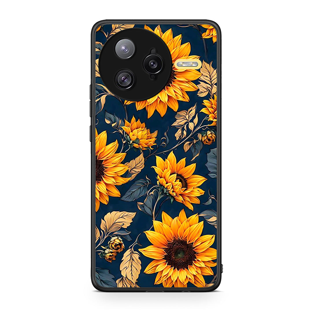 Xiaomi Poco F7 Ultra Autumn Sunflowers Θήκη από τη Smartfits με σχέδιο στο πίσω μέρος και μαύρο περίβλημα | Smartphone case with colorful back and black bezels by Smartfits