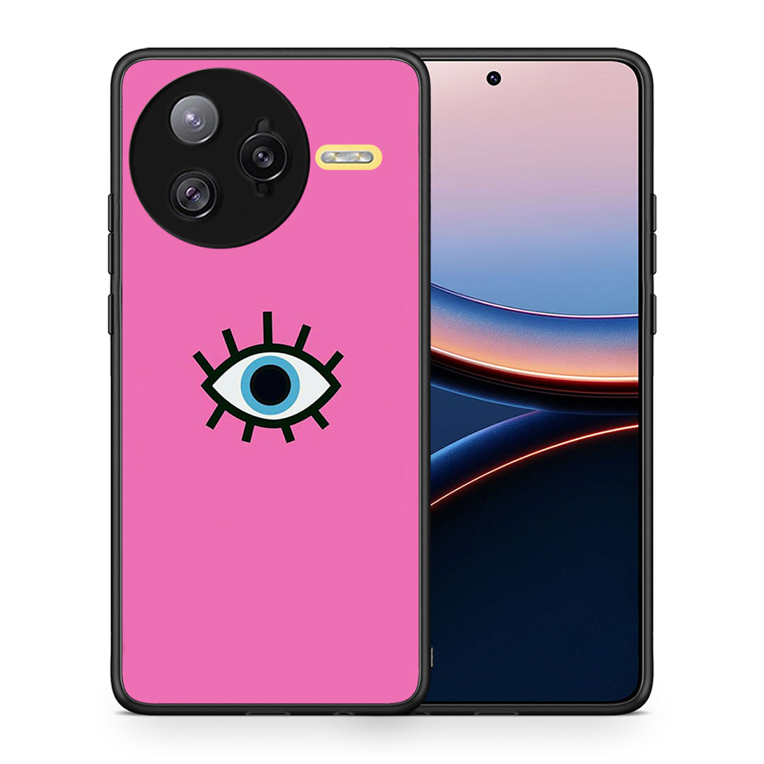 Θήκη Xiaomi Poco F7 Ultra Blue Eye Pink από τη Smartfits με σχέδιο στο πίσω μέρος και μαύρο περίβλημα | Xiaomi Poco F7 Ultra Blue Eye Pink case with colorful back and black bezels