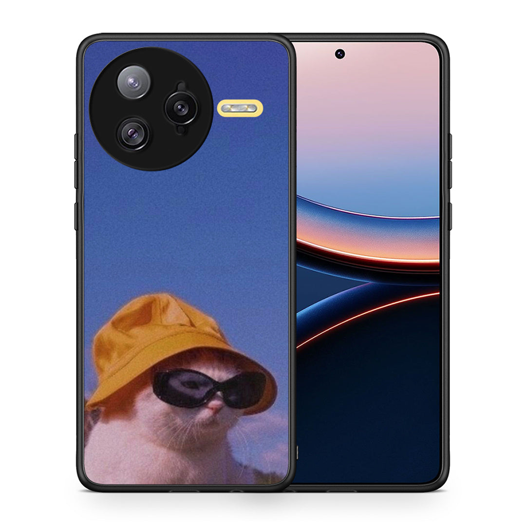 Θήκη Xiaomi Poco F7 Ultra Cat Diva από τη Smartfits με σχέδιο στο πίσω μέρος και μαύρο περίβλημα | Xiaomi Poco F7 Ultra Cat Diva case with colorful back and black bezels