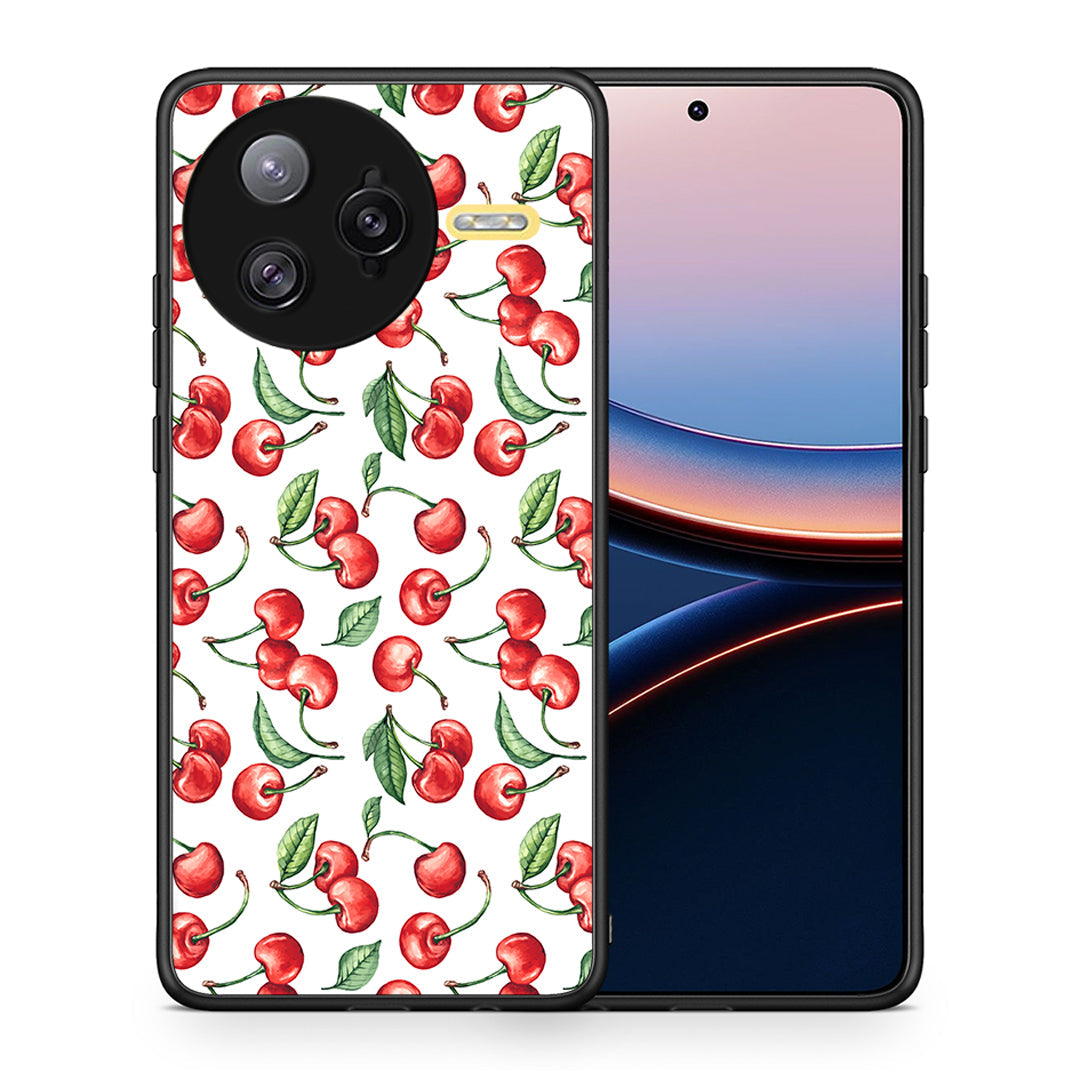 Θήκη Xiaomi Poco F7 Ultra Cherry Summer από τη Smartfits με σχέδιο στο πίσω μέρος και μαύρο περίβλημα | Xiaomi Poco F7 Ultra Cherry Summer case with colorful back and black bezels
