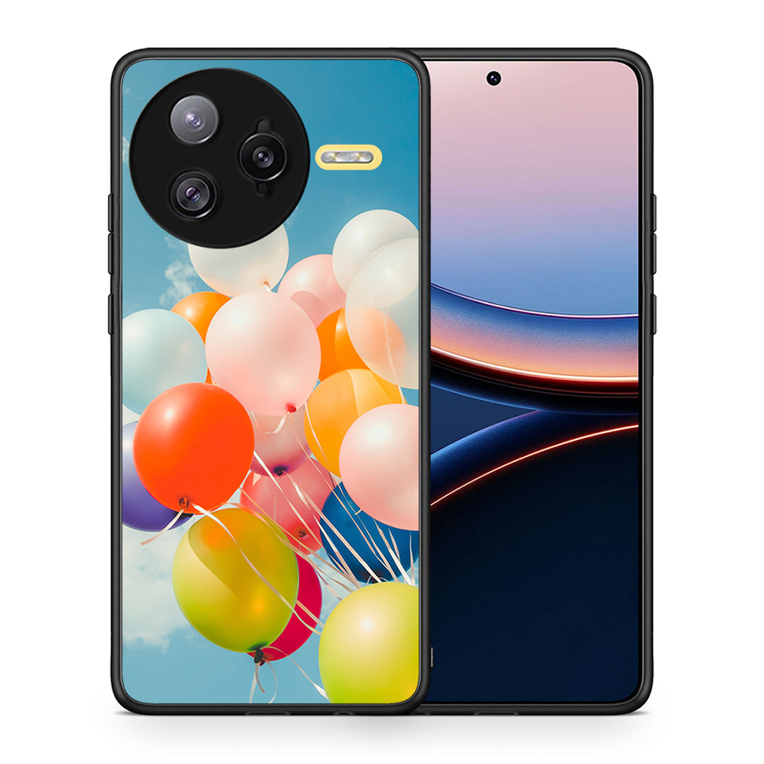 Θήκη Xiaomi Poco F7 Ultra Colorful Balloons από τη Smartfits με σχέδιο στο πίσω μέρος και μαύρο περίβλημα | Xiaomi Poco F7 Ultra Colorful Balloons case with colorful back and black bezels