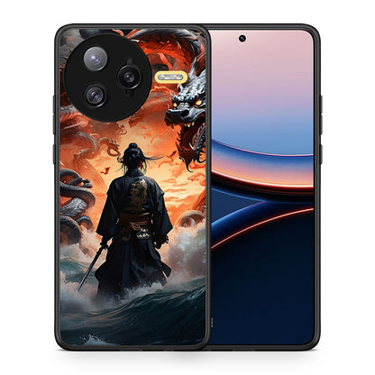 Θήκη Xiaomi Poco F7 Ultra Dragons Fight από τη Smartfits με σχέδιο στο πίσω μέρος και μαύρο περίβλημα | Xiaomi Poco F7 Ultra Dragons Fight case with colorful back and black bezels