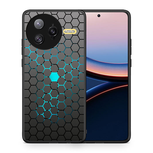 Θήκη Xiaomi Poco F7 Ultra Hexagonal Geometric από τη Smartfits με σχέδιο στο πίσω μέρος και μαύρο περίβλημα | Xiaomi Poco F7 Ultra Hexagonal Geometric case with colorful back and black bezels
