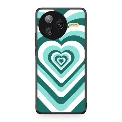 Xiaomi Poco F7 Ultra Green Hearts θήκη από τη Smartfits με σχέδιο στο πίσω μέρος και μαύρο περίβλημα | Smartphone case with colorful back and black bezels by Smartfits