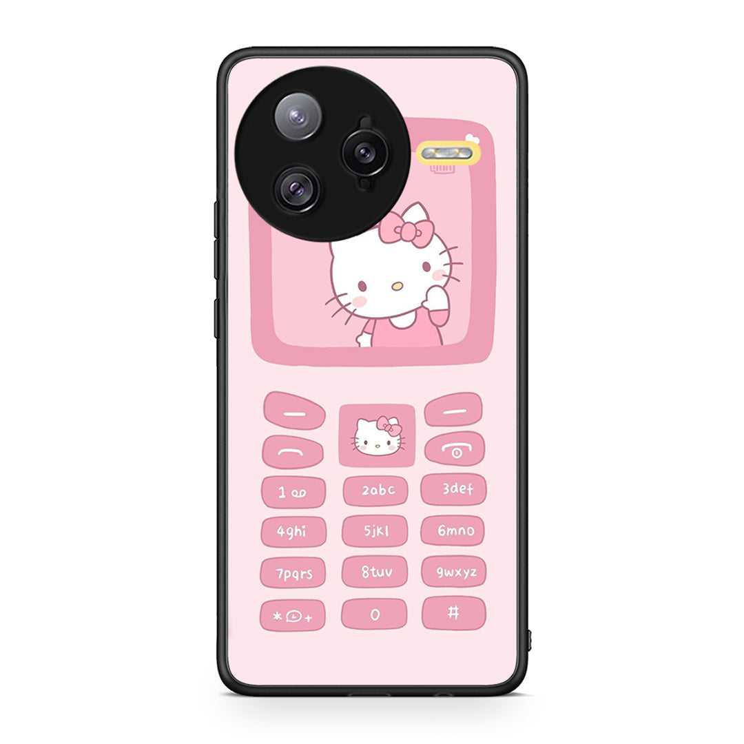 Xiaomi Poco F7 Ultra Hello Kitten Θήκη Αγίου Βαλεντίνου από τη Smartfits με σχέδιο στο πίσω μέρος και μαύρο περίβλημα | Smartphone case with colorful back and black bezels by Smartfits