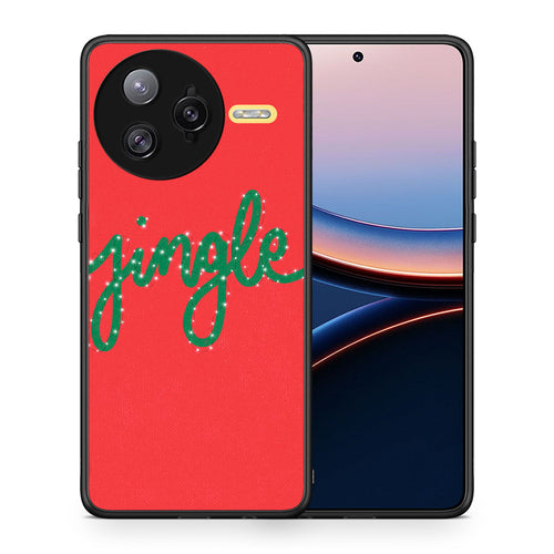 Θήκη Xiaomi Poco F7 Ultra Jingle Xmas από τη Smartfits με σχέδιο στο πίσω μέρος και μαύρο περίβλημα | Xiaomi Poco F7 Ultra Jingle Xmas case with colorful back and black bezels