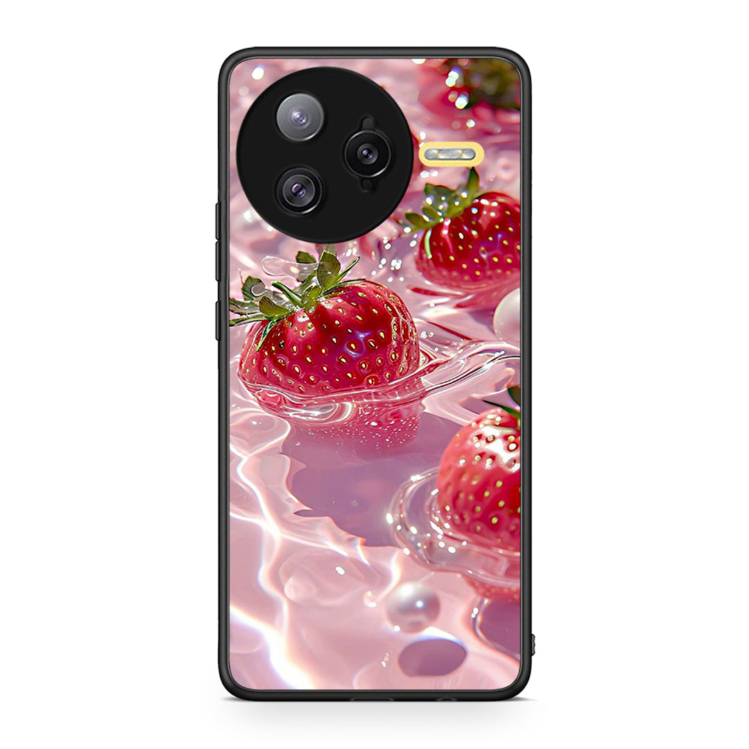 Xiaomi Poco F7 Ultra Juicy Strawberries θήκη από τη Smartfits με σχέδιο στο πίσω μέρος και μαύρο περίβλημα | Smartphone case with colorful back and black bezels by Smartfits