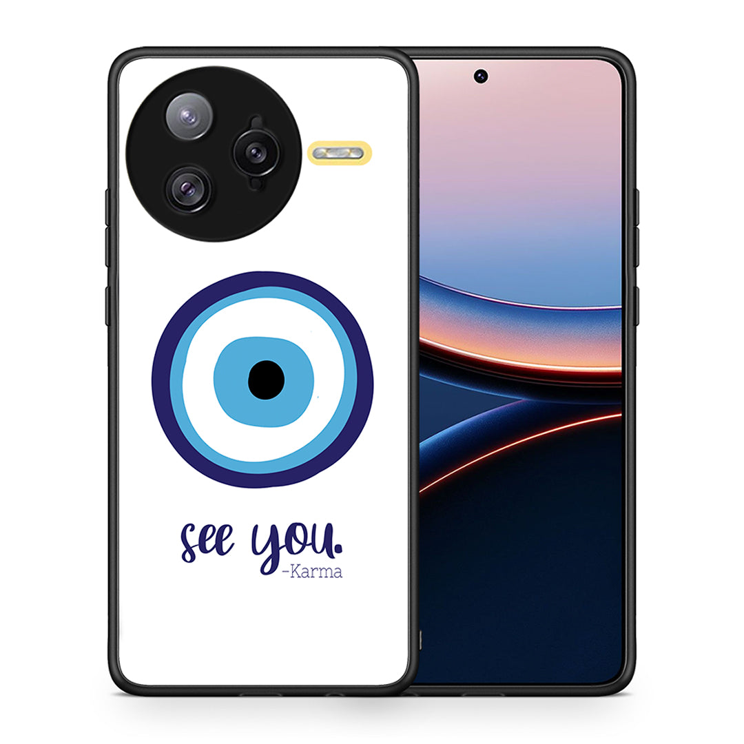 Θήκη Xiaomi Poco F7 Ultra Karma Says από τη Smartfits με σχέδιο στο πίσω μέρος και μαύρο περίβλημα | Xiaomi Poco F7 Ultra Karma Says case with colorful back and black bezels
