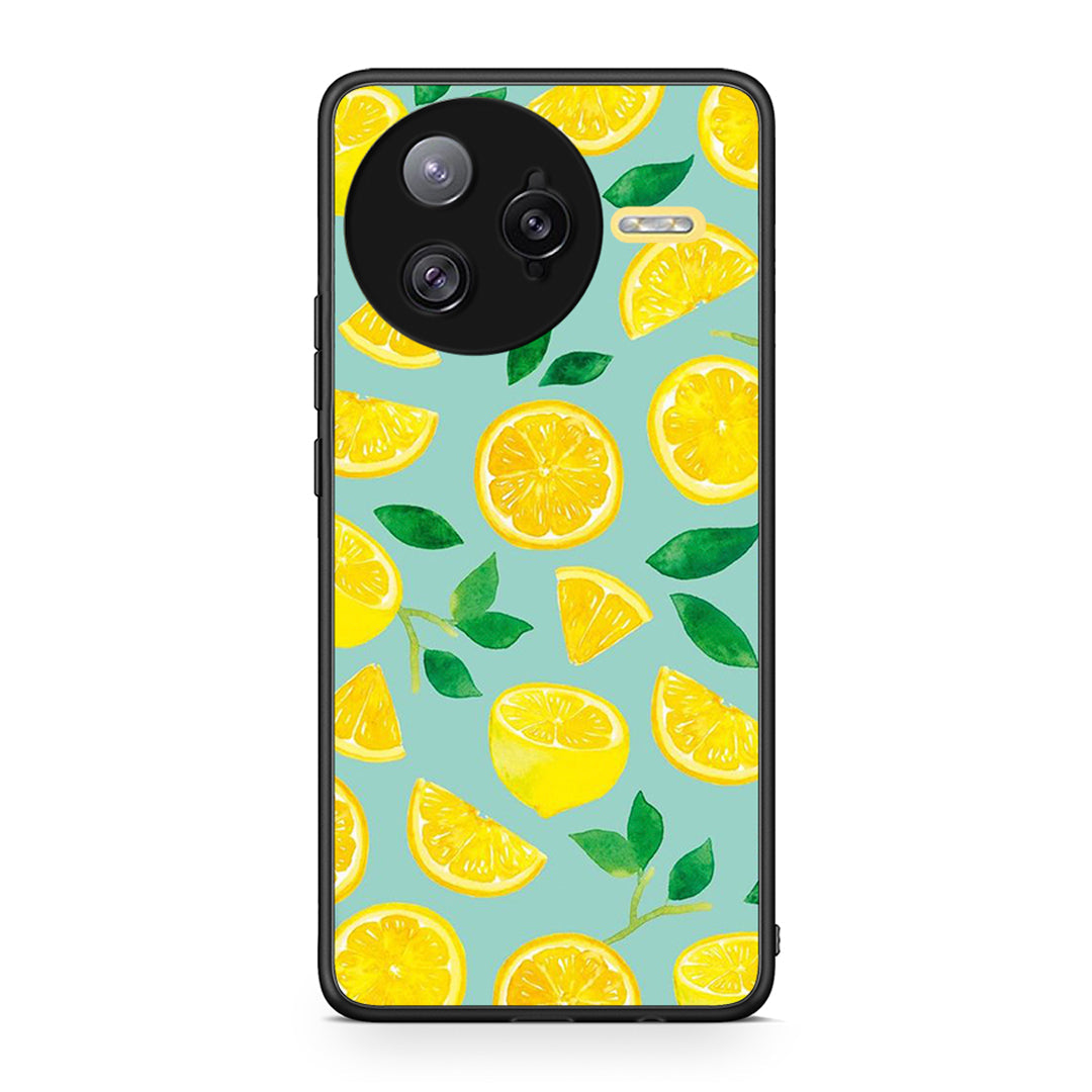 Xiaomi Poco F7 Ultra Lemons θήκη από τη Smartfits με σχέδιο στο πίσω μέρος και μαύρο περίβλημα | Smartphone case with colorful back and black bezels by Smartfits