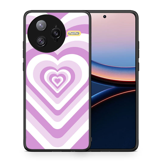 Θήκη Xiaomi Poco F7 Ultra Lilac Hearts από τη Smartfits με σχέδιο στο πίσω μέρος και μαύρο περίβλημα | Xiaomi Poco F7 Ultra Lilac Hearts case with colorful back and black bezels