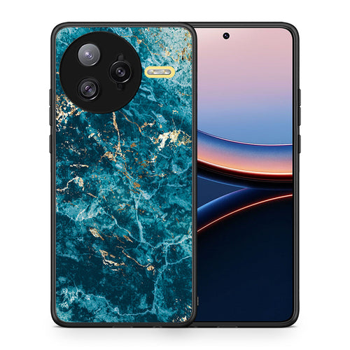 Θήκη Xiaomi Poco F7 Ultra Marble Blue από τη Smartfits με σχέδιο στο πίσω μέρος και μαύρο περίβλημα | Xiaomi Poco F7 Ultra Marble Blue case with colorful back and black bezels