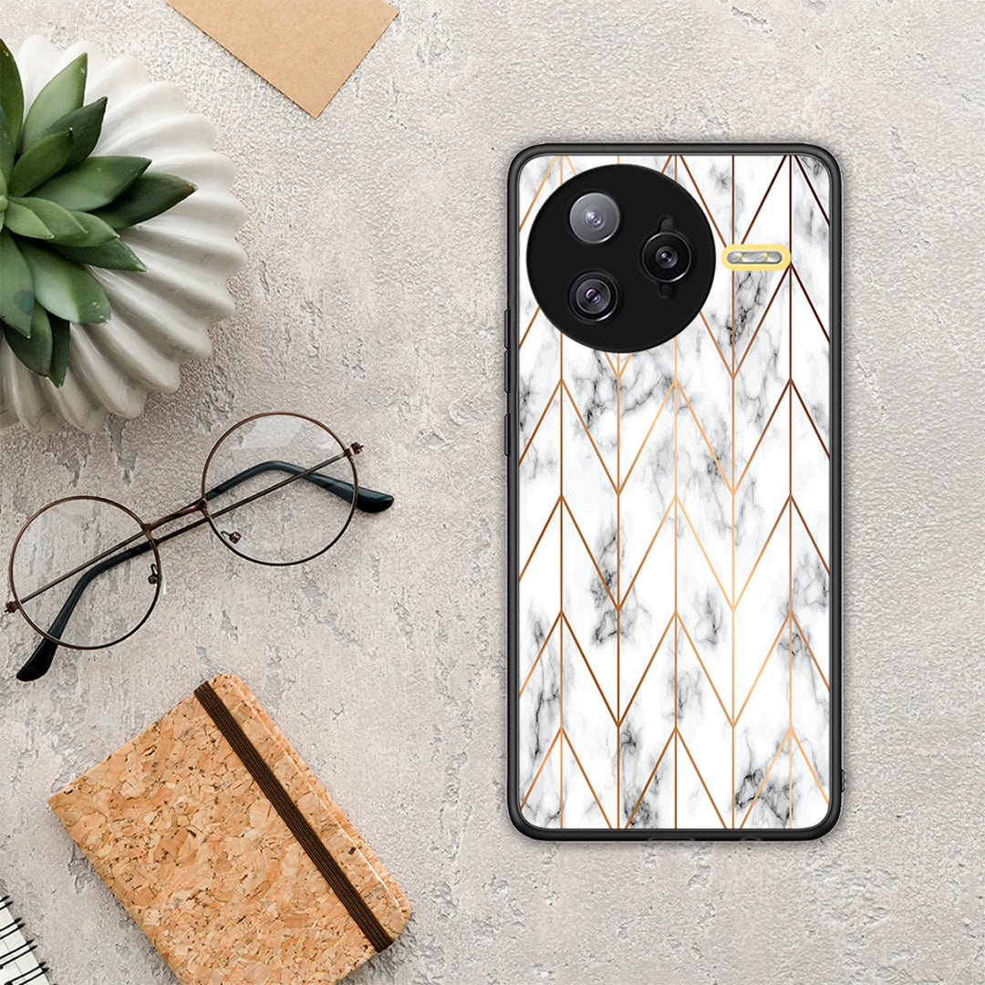 Marble Gold Geometric - Xiaomi Poco F7 Ultra θήκη