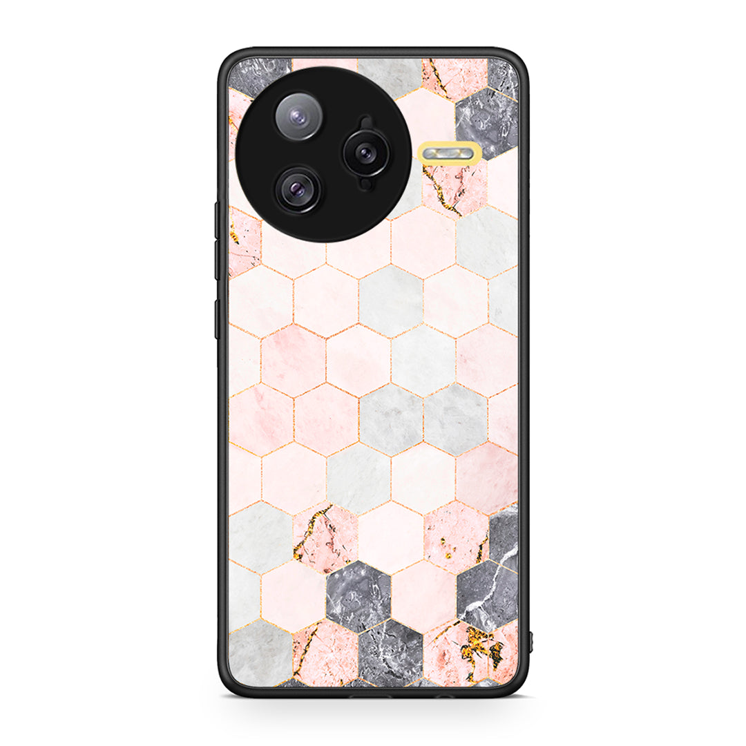 4 - Xiaomi Poco F7 Ultra Hexagon Pink Marble case, cover, bumper