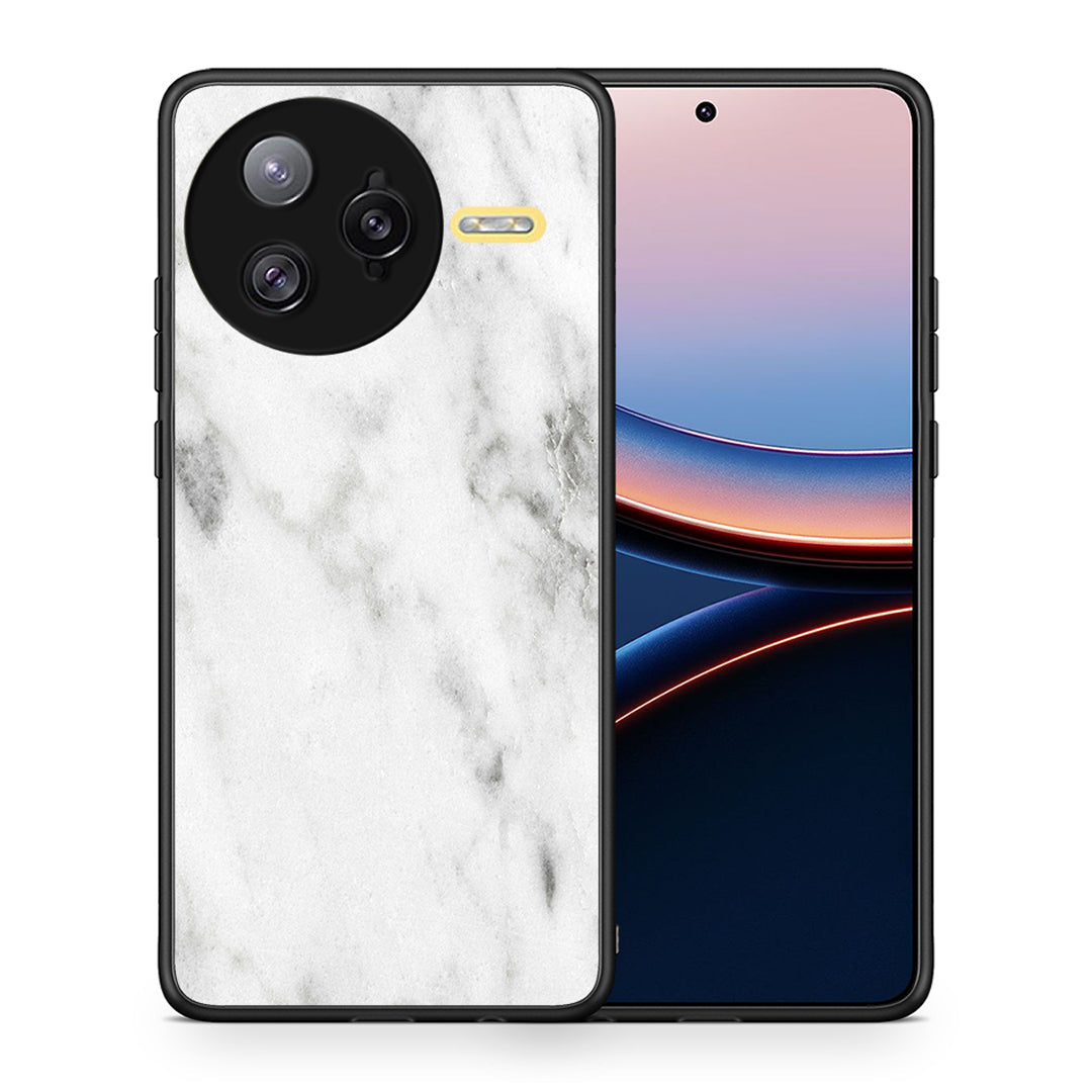 Θήκη Xiaomi Poco F7 Ultra White Marble από τη Smartfits με σχέδιο στο πίσω μέρος και μαύρο περίβλημα | Xiaomi Poco F7 Ultra White Marble case with colorful back and black bezels