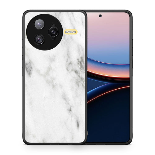 Θήκη Xiaomi Poco F7 Ultra White Marble από τη Smartfits με σχέδιο στο πίσω μέρος και μαύρο περίβλημα | Xiaomi Poco F7 Ultra White Marble case with colorful back and black bezels