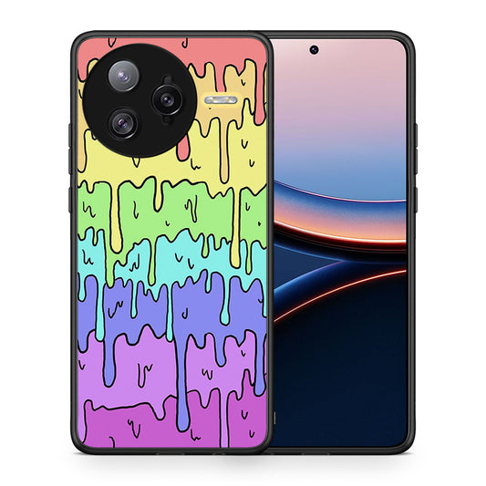 Θήκη Xiaomi Poco F7 Ultra Melting Rainbow από τη Smartfits με σχέδιο στο πίσω μέρος και μαύρο περίβλημα | Xiaomi Poco F7 Ultra Melting Rainbow case with colorful back and black bezels