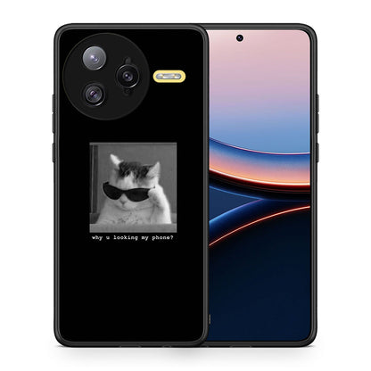 Θήκη Xiaomi Poco F7 Ultra Meme Cat από τη Smartfits με σχέδιο στο πίσω μέρος και μαύρο περίβλημα | Xiaomi Poco F7 Ultra Meme Cat case with colorful back and black bezels