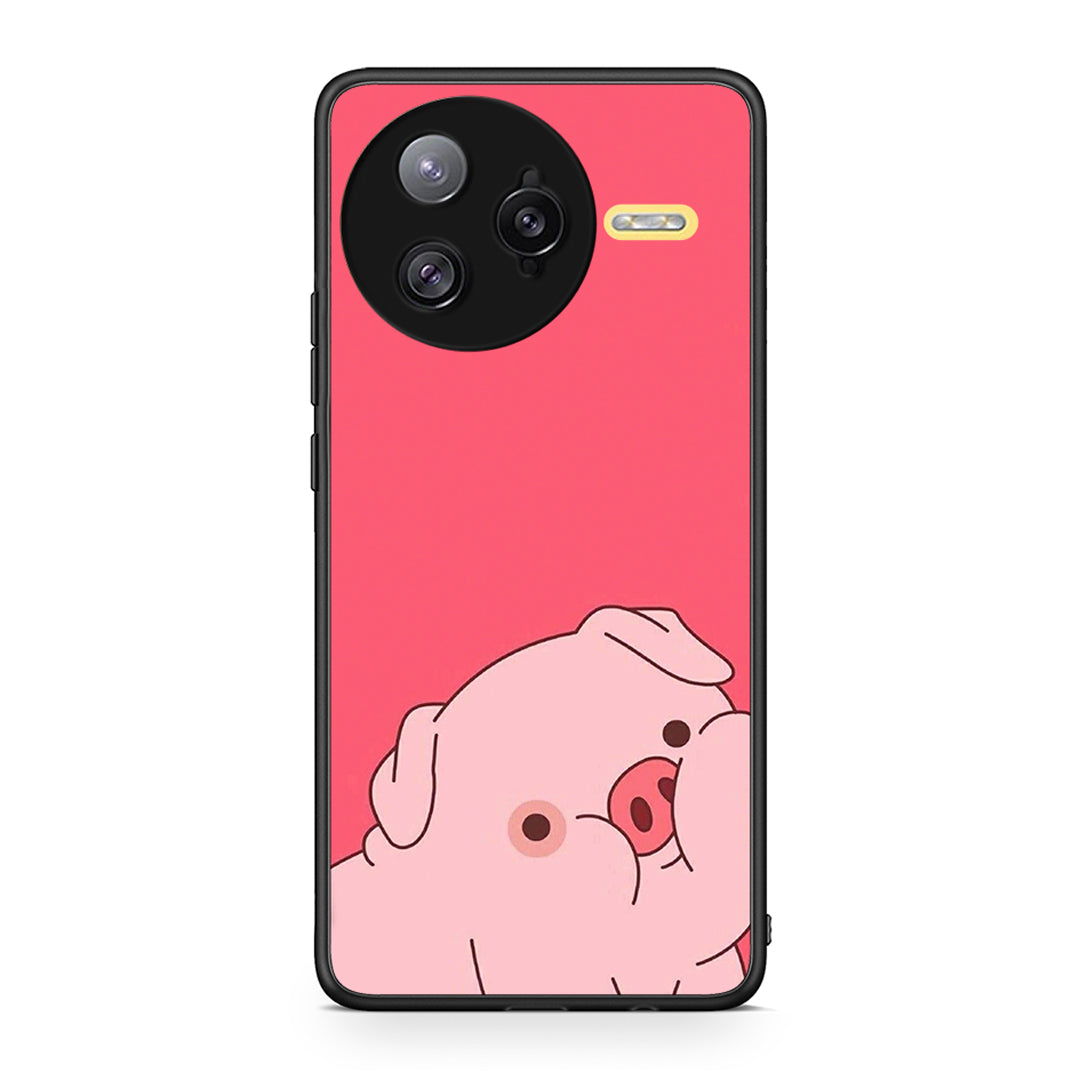 Xiaomi Poco F7 Ultra Pig Love 1 Θήκη Αγίου Βαλεντίνου από τη Smartfits με σχέδιο στο πίσω μέρος και μαύρο περίβλημα | Smartphone case with colorful back and black bezels by Smartfits