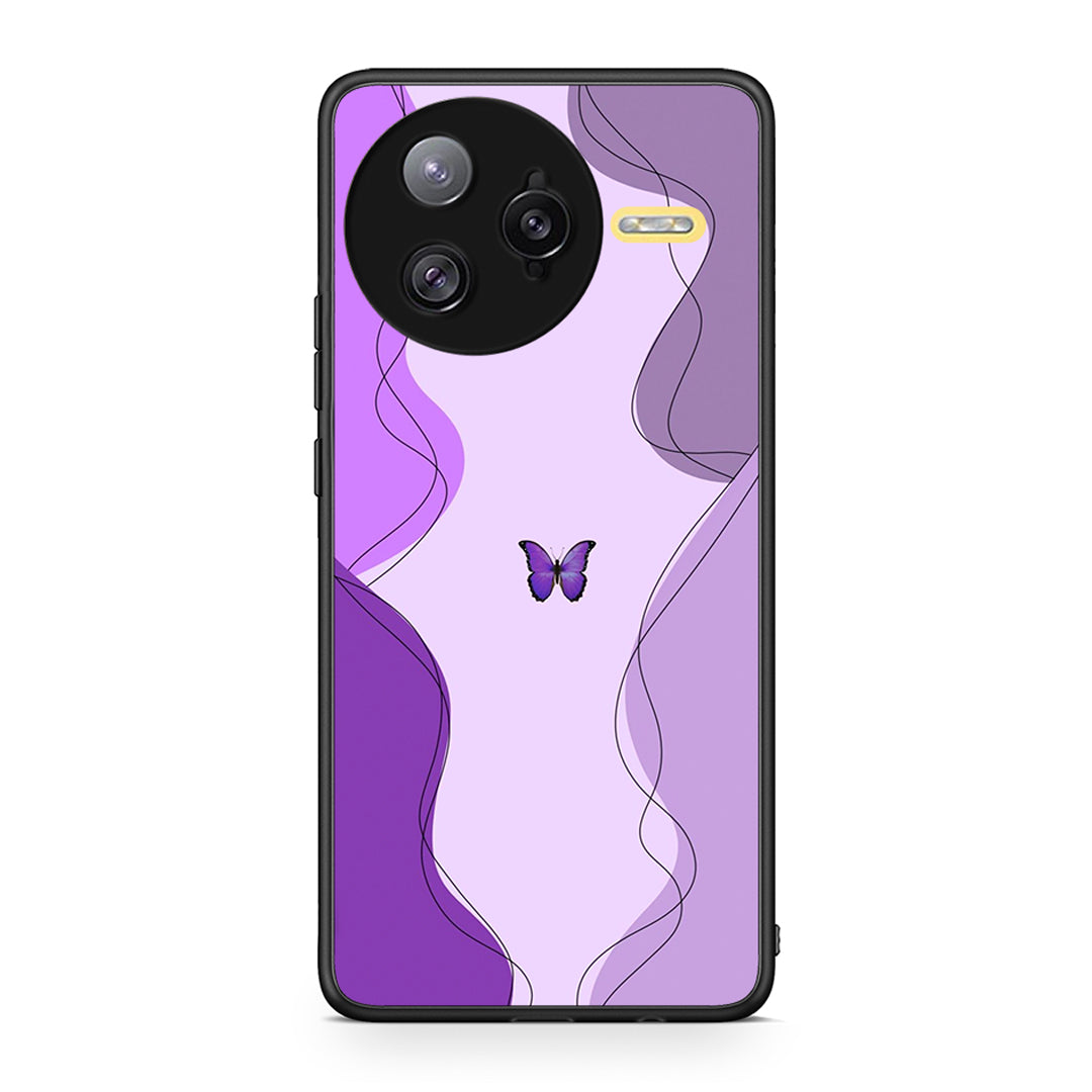 Xiaomi Poco F7 Ultra Purple Mariposa Θήκη Αγίου Βαλεντίνου από τη Smartfits με σχέδιο στο πίσω μέρος και μαύρο περίβλημα | Smartphone case with colorful back and black bezels by Smartfits