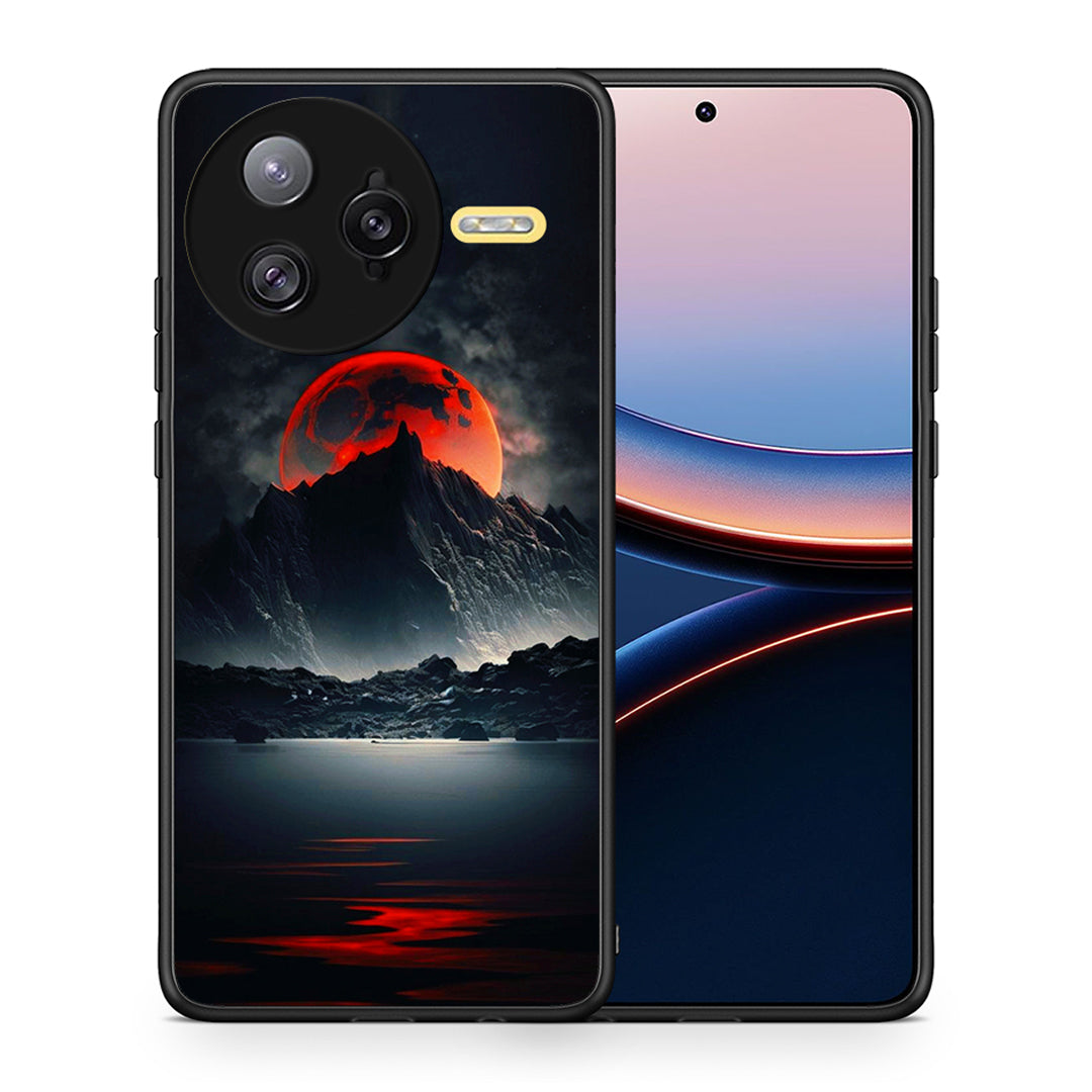 Θήκη Xiaomi Poco F7 Ultra Red Full Moon από τη Smartfits με σχέδιο στο πίσω μέρος και μαύρο περίβλημα | Xiaomi Poco F7 Ultra Red Full Moon case with colorful back and black bezels